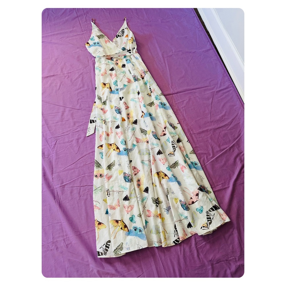 β
Hutch by Anthropologie Wrap Printed Spring Wedding Guest Maxi Dress - White β
- Picture 10 of 17